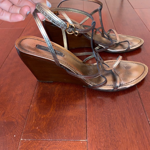 Louis Vuitton Strap Wooden Wedge Sandals size 39 - Picture 2 of 10